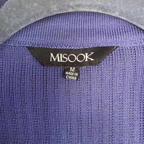 Misook Women's Textured Knit Open Cardigan Purple Sz M Old Money Capsule - Picture 5 of 6